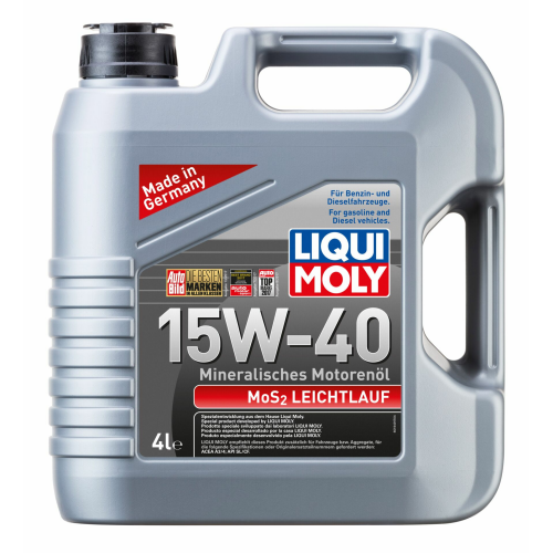 Минеральное моторное масло MoS2 Leichtlauf 15W-40 - 4 л Минеральное моторное масло MoS2 Leichtlauf 15W-40 - 4 л