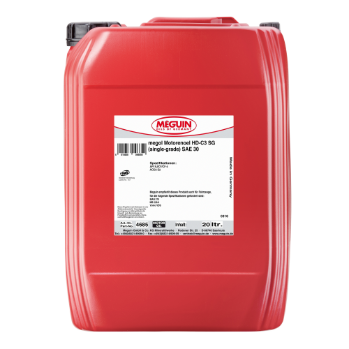 Минеральное моторное масло Megol Motorenoel HD-C3 SG 30 - 20 л Минеральное моторное масло Megol Motorenoel HD-C3 SG 30 - 20 л