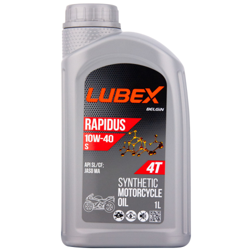 Синтетическое моторное масло для 4-тактных мотоциклов RAPIDUS S 10W-40 - 1 л Синтетическое моторное масло для 4-тактных мотоциклов RAPIDUS S 10W-40 - 1 л