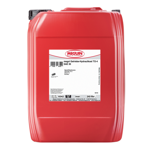 Минеральное трансмиссионно-гидравлическое масло Megol Getriebe-Hydraulikoel TO-4 SAE 30 - 20 л Минеральное трансмиссионно-гидравлическое масло Megol Getriebe-Hydraulikoel TO-4 SAE 30 - 20 л